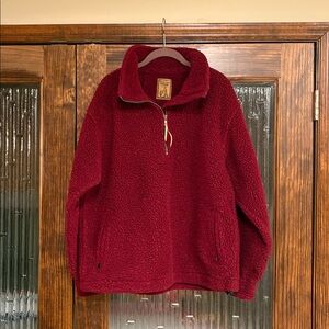 Darn Fine Red Speckled Fleece Jacket